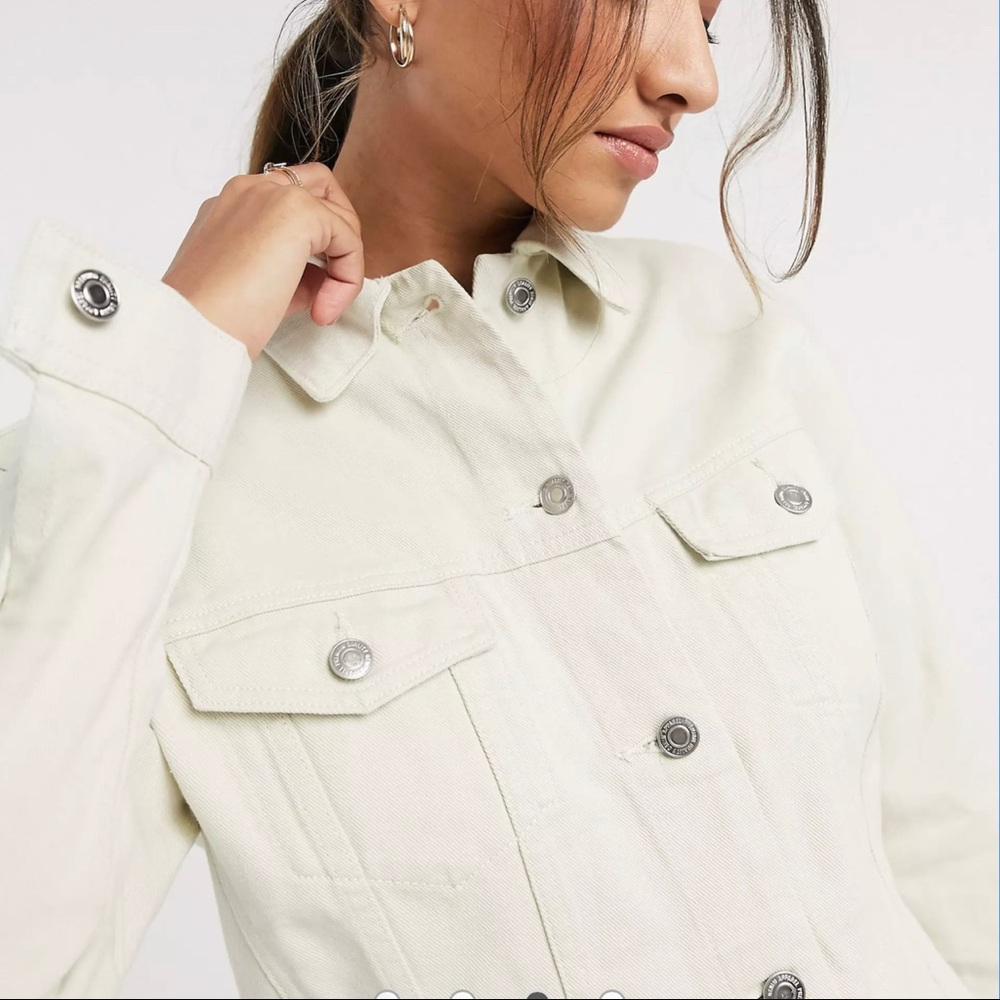 Vero Moda Oversized White Denim Jacket